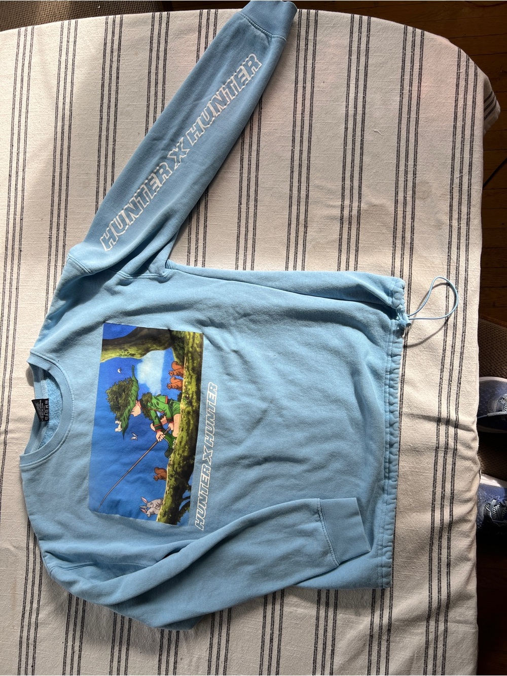 Light Blue Hunter x Hunter Kids Graphic Pullover Hoodie
